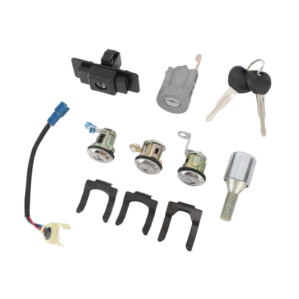 Car Full Lock Cylinder Key Set MR259111 Replacement for Mitsubishi Pajero Montero 2nd 1990 To 2004