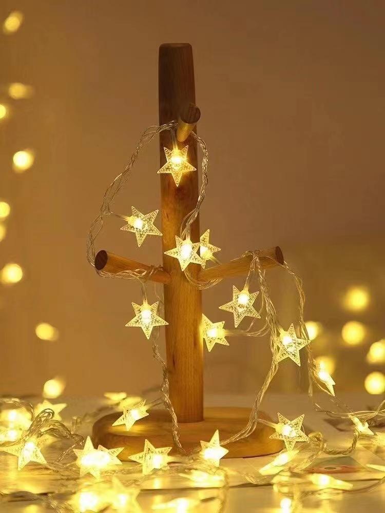 LED Mini Colorful String Lights Camping Atmosphere Lights Christmas Outdoor Garden Festival Decorative Lights Battery-Powered