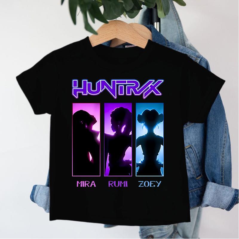 New KPop Demon Hunters Saja Boys Cartoon Boys T-shirt Round Neck Print Fashion Casual Top Children's T-shirt Kids Clothing