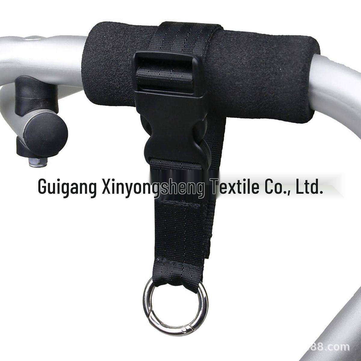 

Spring Ring Zinc Alloy Carabiner Tie-Down Strap with Buckle for Luggage and Bags чёрный