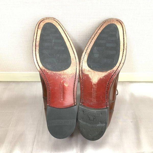80s 90s Vintage Florsheim Size 10 3E 28.0cm Cap Toe Dress Shoes Brown(USED)