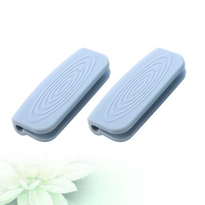 2 Pièces Maniques en Silicone pour Poignée de Casserole Résistantes à la Chaleur Antidérapantes Protection de Cuisine Maniques Thermiques Sûres pour Wok