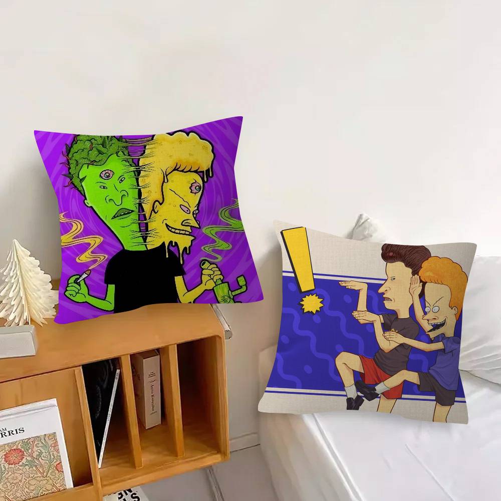 Anime Beavis and Butt-Head  Pillow Cushion Cover Pillowcase Living Room Sofa Home Decor Customized