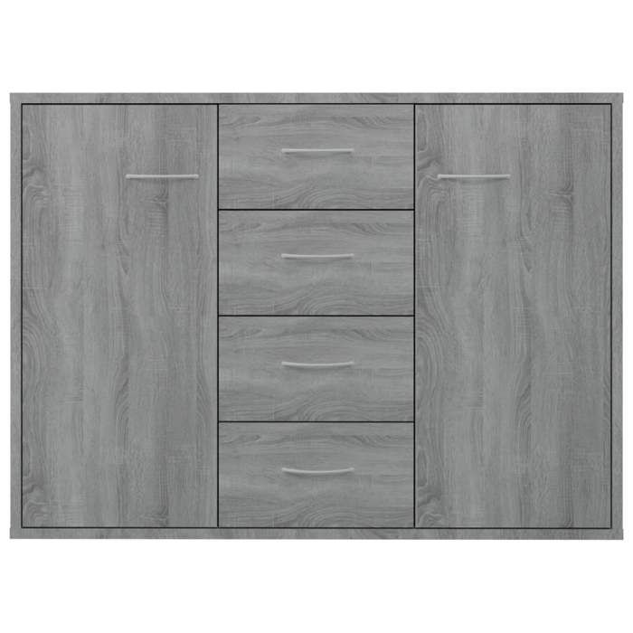Commode/Buffet contemporain, Sonoma gris, 88x30x65 cm, Bois d'ingénierie LL0000150995