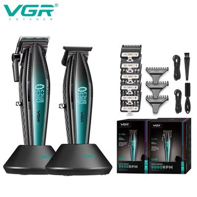 Long-lasting Men's Hair Clipper with Digital Display  Professional and High-speed, Safe and Skin-friendly Rechargeable Hair Clipper with Base