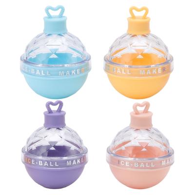 4 PCS Ice Hockey Mold Innovative Large Round Ball Ice Mold Spherical Ice Tray with Lid