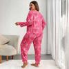 Pigiama da Donna a Manica Lunga e Pantaloni Lunghi, Stile Europeo e Americano, Primavera Autunno, Taglie Forti, Loungewear Adatto per l'Uso all'Aperto