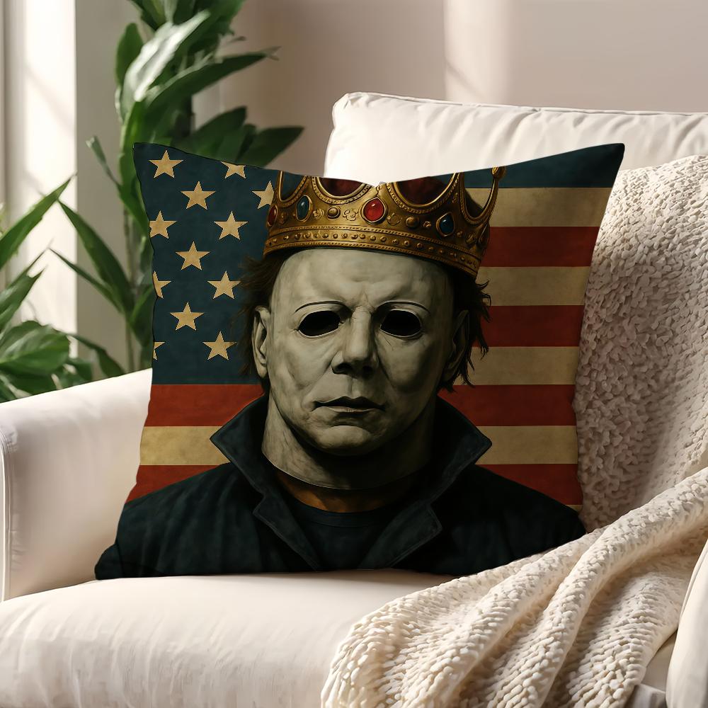 M-Michael Horror Myers Kissenbezug Für Kissen Sofa Druck Dekoration Zimmer Haus Büro Café Auto Nordische Schlichtheit