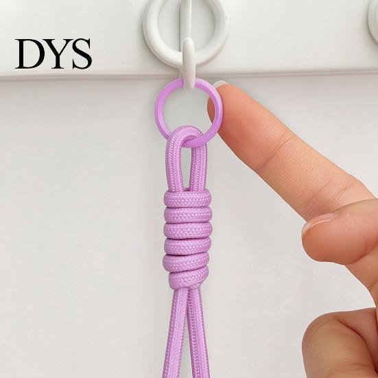 High Elasticity Rope Strap 2Pcs Braided Pendant Lightweight High-Elastic Keychain Holder with Soft Touch Wrist Reinforced Knot Design Macaron