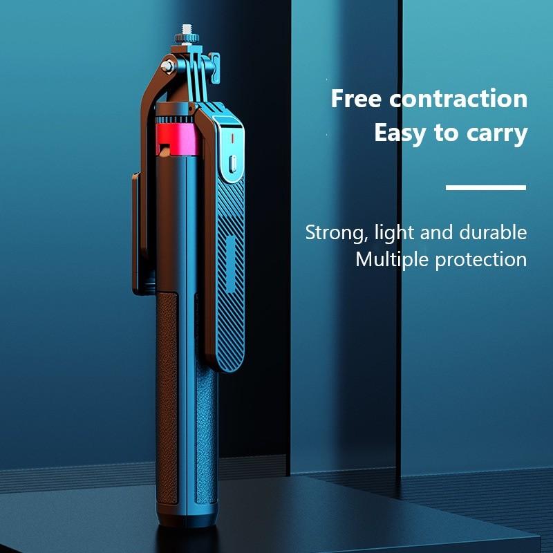 P185 Wireless Selfie Stick Tripod Stand Gimbal Stabilizer Foldable Monopod Smartphones Balance Steady Shooting Device