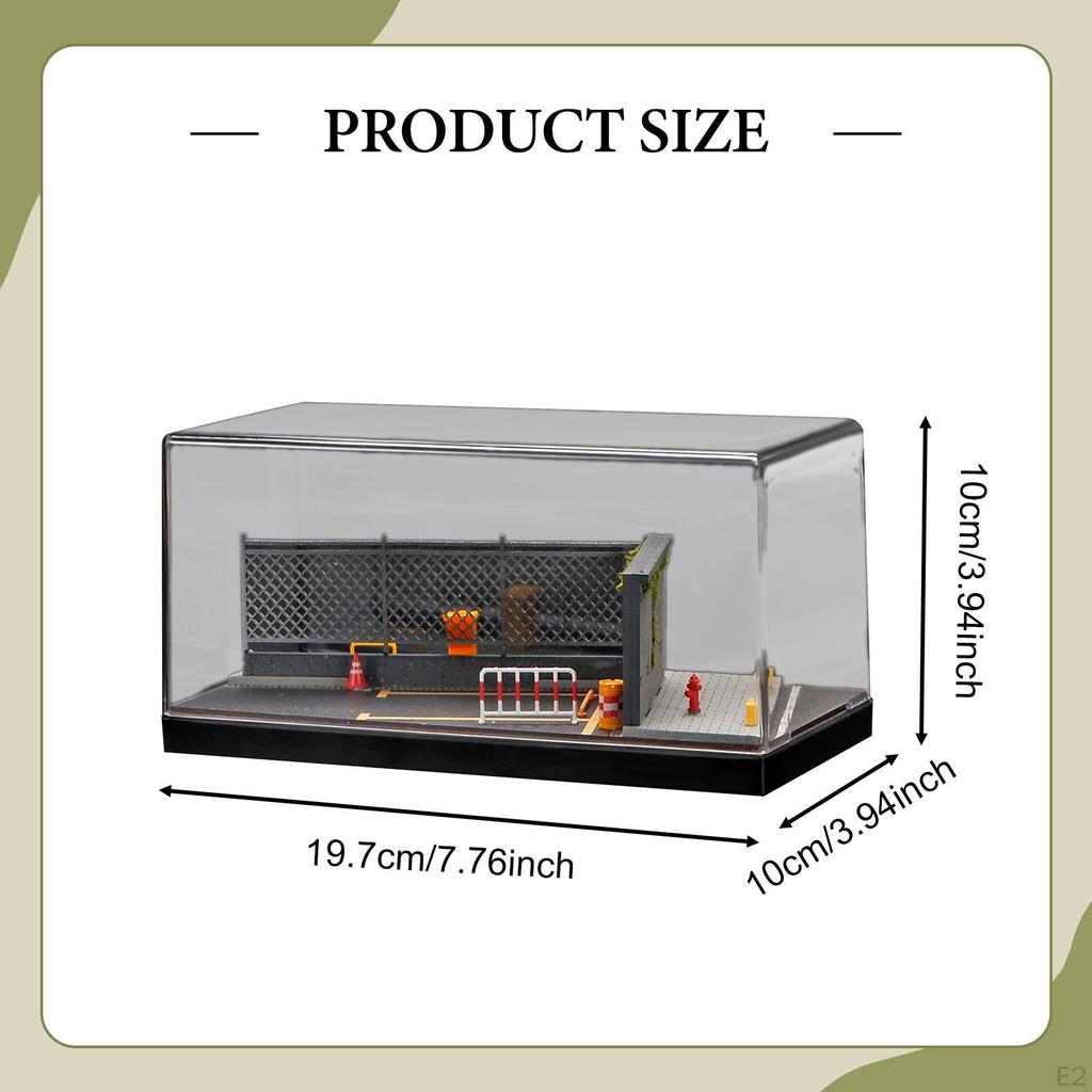 1/64 Diorama Car Display Case,Diecast Garage Simulation Collection Realistic Ornament Alloy Cars