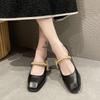 Fashion New Square Toe Thick Heel Shallow Mouth Bowknot Pearl Decoration Elegant Women's Shoes Sexy Fashion Casual Party Low Heels