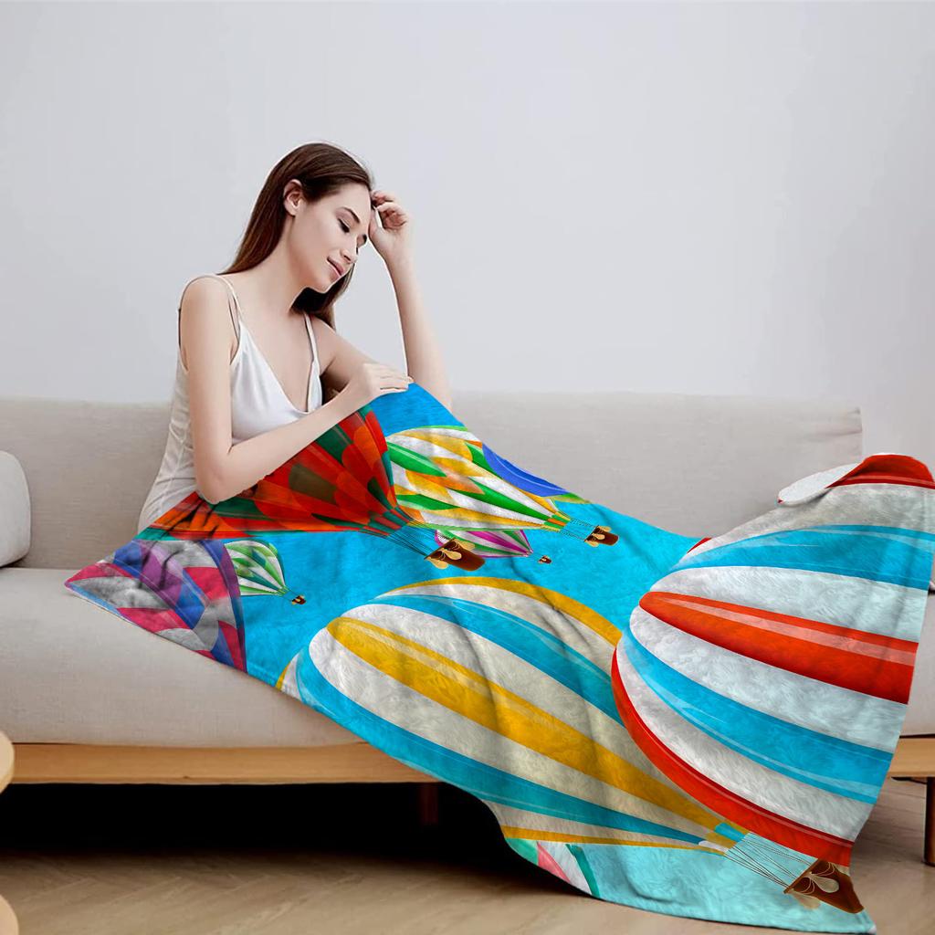Hot Air Balloon Blanket Flannel Blanket Nap Blanket Blanket