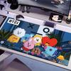 Cute B-bt21-S Logo Mouse Pad Multiple Sizes Large Square Computer Office Game Table Mats Rubber Anti-slip Mousepads