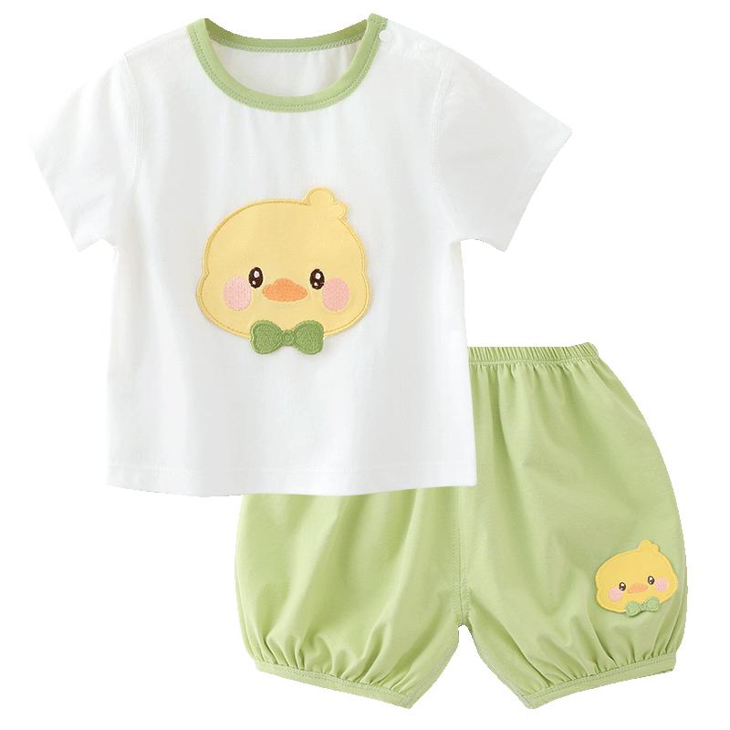 Youqi Infant Summer Cotton Short Sleeve & Shorts Set
