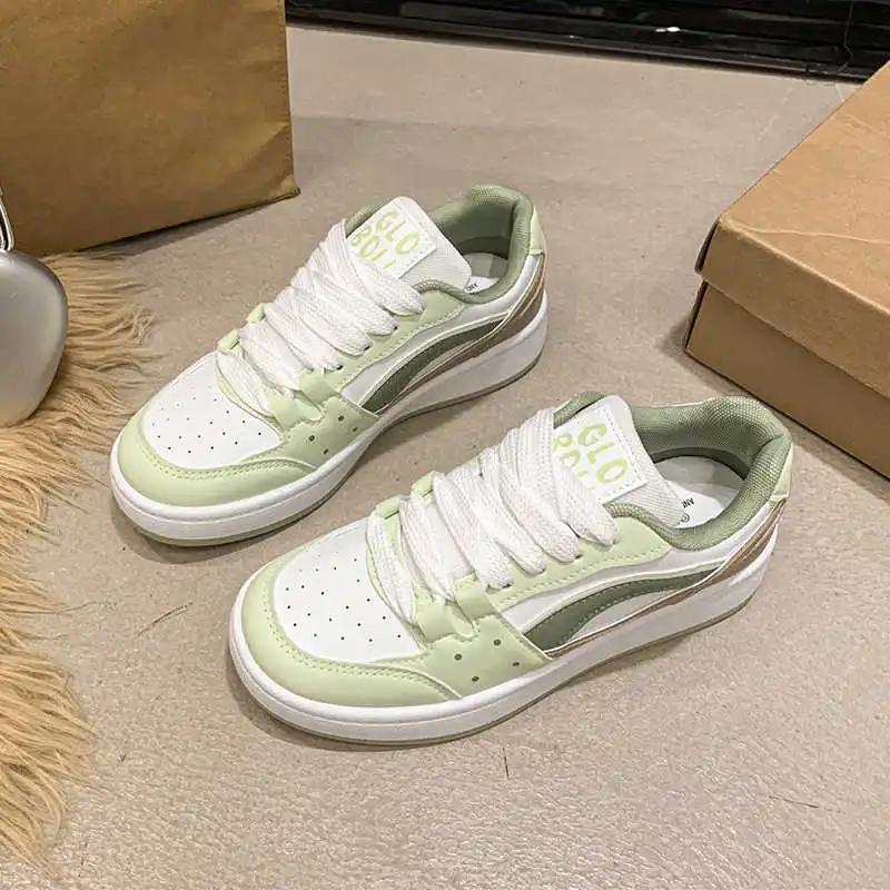 Fashion Thick Sole Demi-season Elderly Sneakers Skateboarding Shoes Size 33 Small Woman Gray Woman Boots Sports Novelties Model