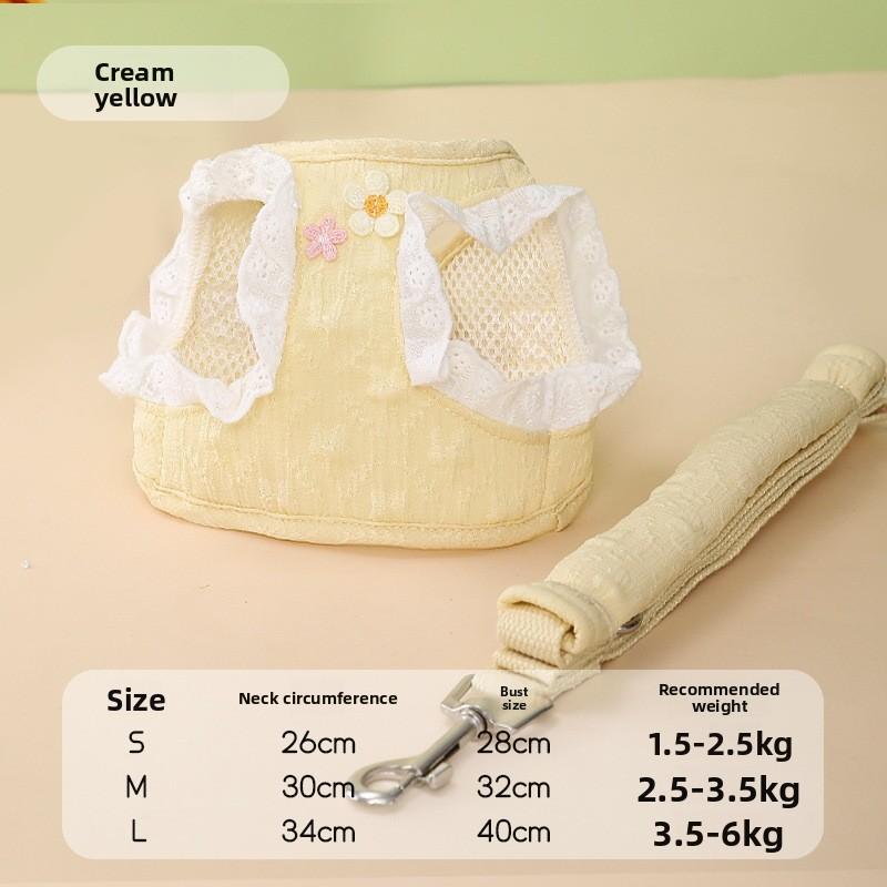 

Cat Leash Anti-Escape Outdoor Special Cat Vest Harness Small Dog Kitten Cat Anti-Lost Walking Leash S-1.50 Kg-2.50 kg