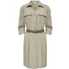 VERO MODA Women's Lyocell Wool Blend Belted Shirt Dress