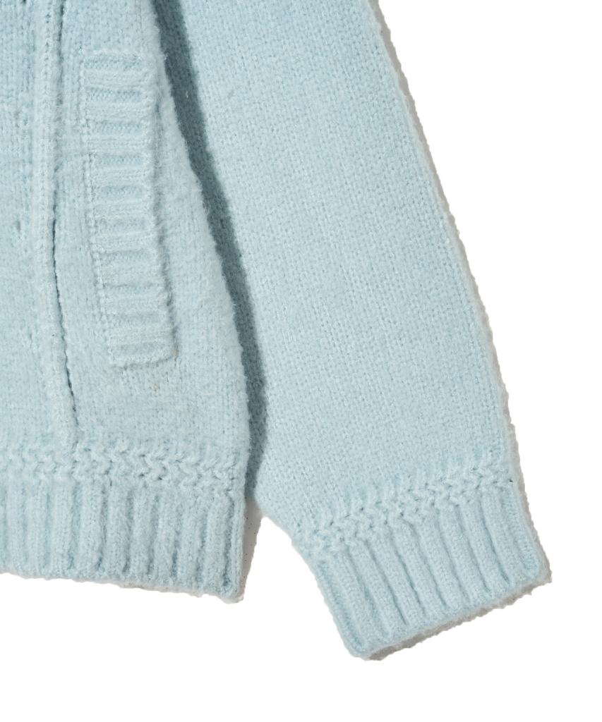 Physical Department Apple Label Knit Trucker Jacket_Blue