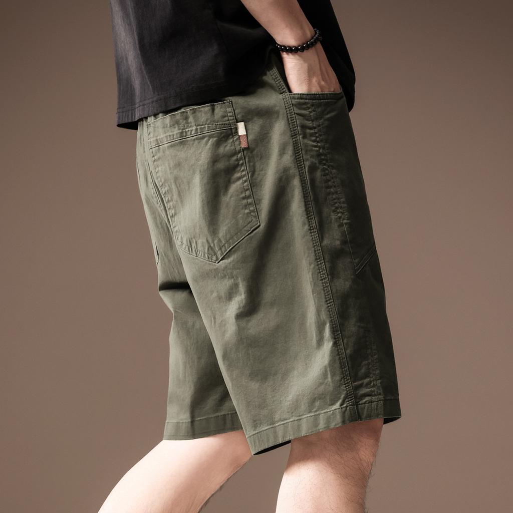 High-end American outdoor sports and leisure tooling five-point pants men's summer thin loose breathable straight splicing shorts