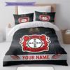 Custom Name Bayer 04 Leverkusen2 Pattern Bedding Quilt Set  Home Decoration  Gift (1 * Duvet Cover + 2 * Pillowcase  Without Core)