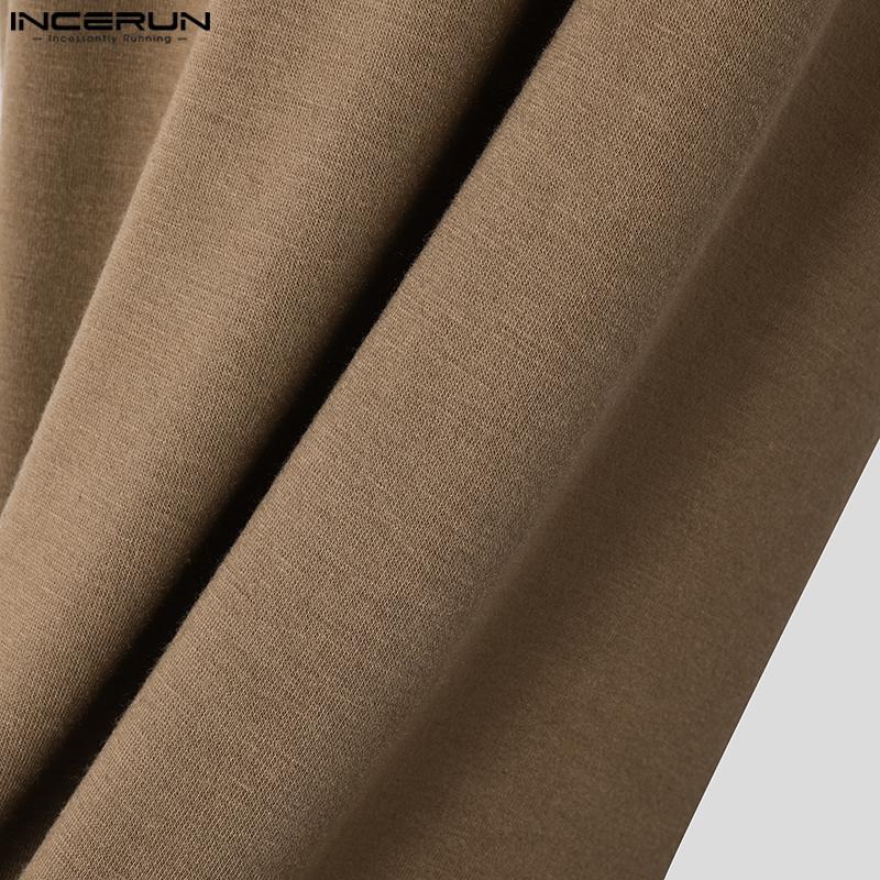 INCERUN Mens Summer Sleeveless Patchwork Strap Solid Color Casual Tank Tops