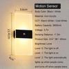 USB Recharge Wall Lamp Touch Motion Sensor Switch Indoor Acrylic Night Lights Bedroom Bedside Wall Sconce Nordic LED Wall Light