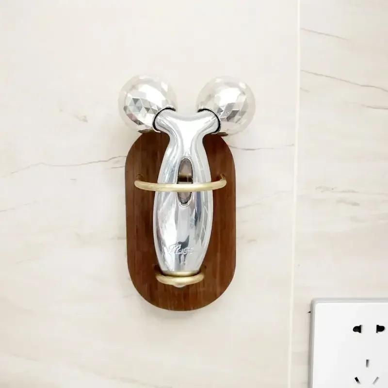 Bath accessories Black Walnut Storage Rack Electric shaver holder Manual shaving knife holder Toilet punching free storage rack