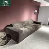 Retro Corduroy Fabric Sofa with Pure Sponge Tofu Block Design