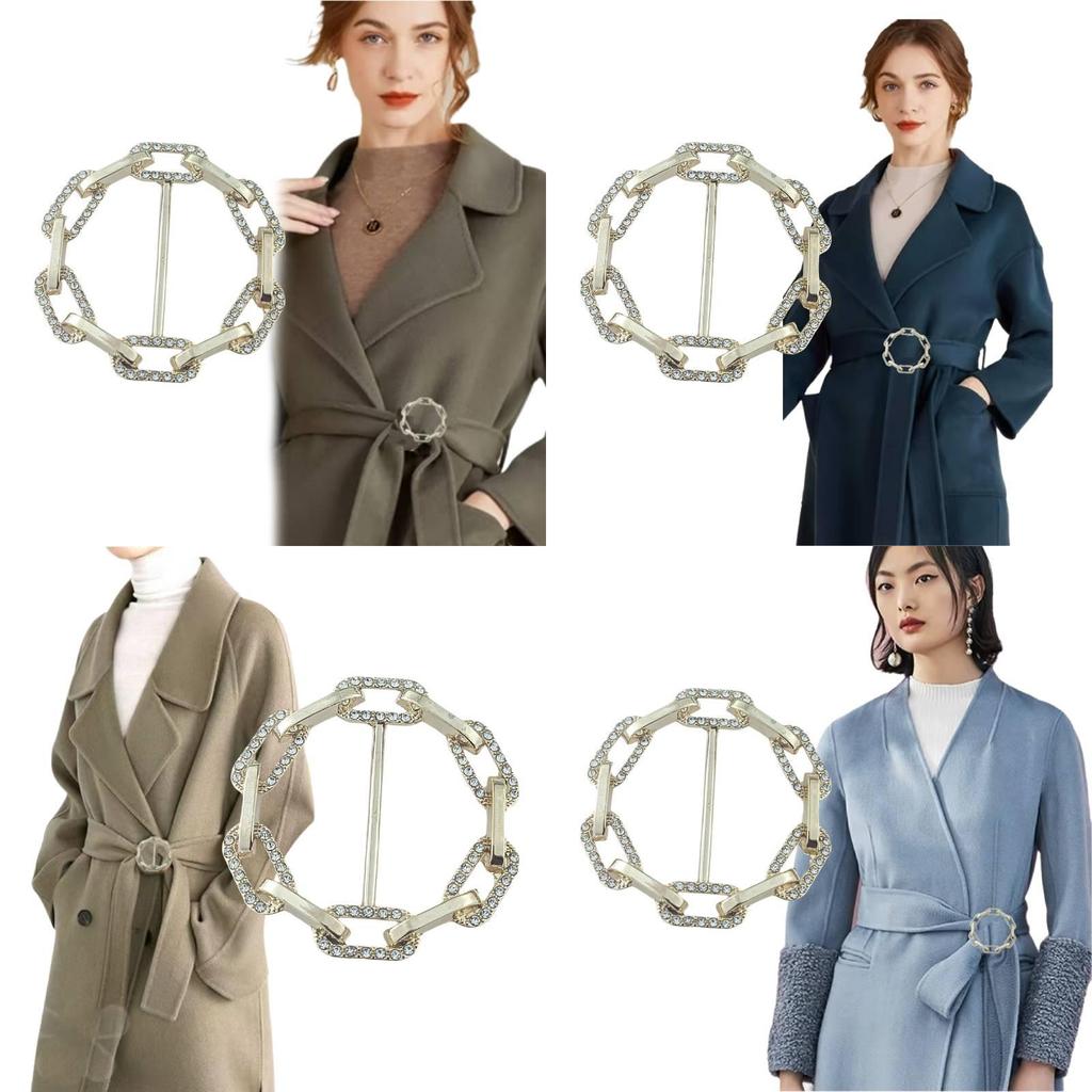 Premium Alloy Scarf Accessories Fashionable Large Buckle For Trench Coats
