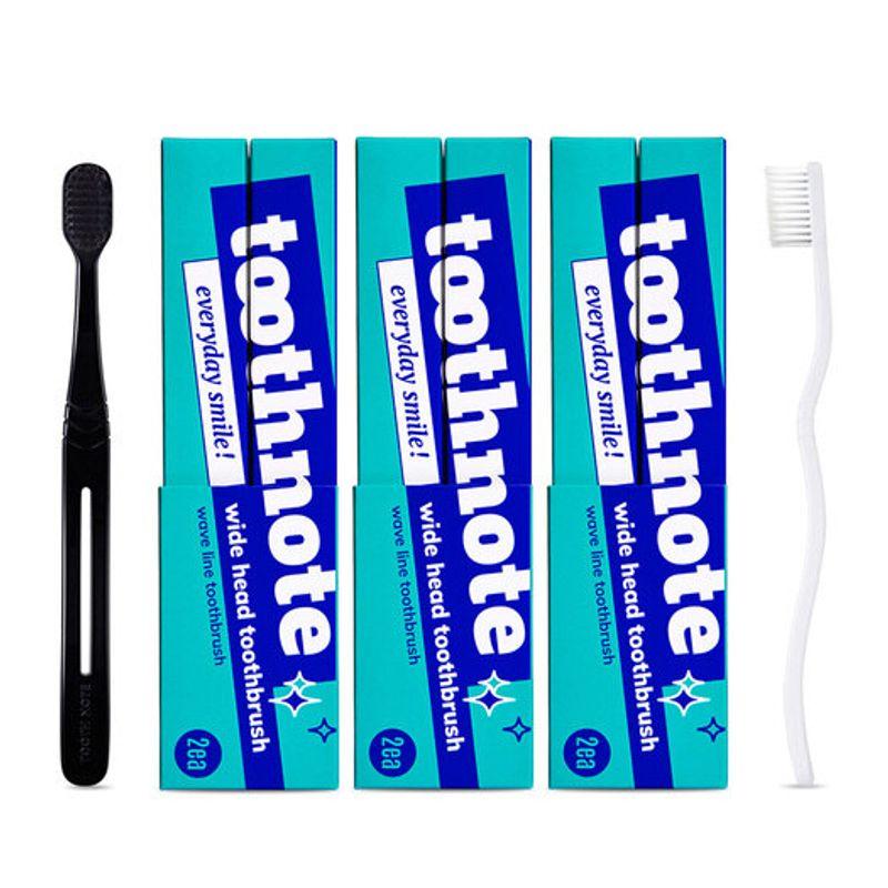 Toothnote Micro-Bristled Wide Toothbrush Wave Line 3 Boxes