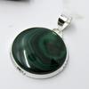 Malachite Natural Gemstone 925 Sterling Silver Necklace Pendant For Women