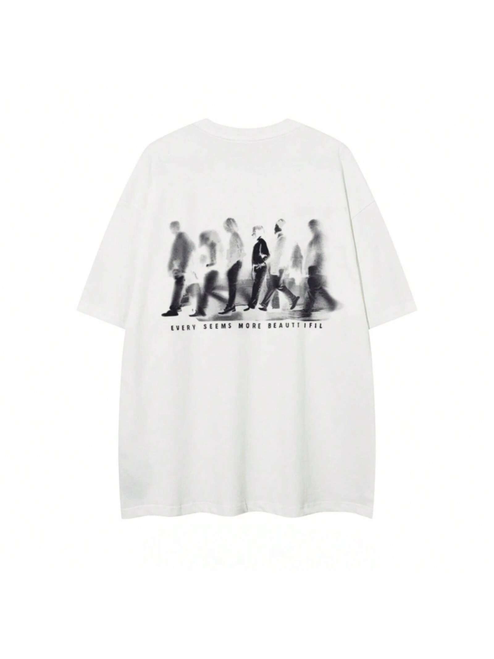 2025 SS Original Streetwear T-Shirt - Heavyweight Cotton Vintage Film Portrait Graphic Unisex High Street Retro Summer Tee S разноцветный