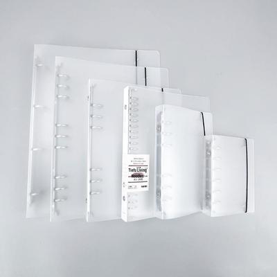 Frosted Transparent Binder Cover for A4/A6/A7/B5 Notebook with 6/9 Hole Loose-leaf Storage