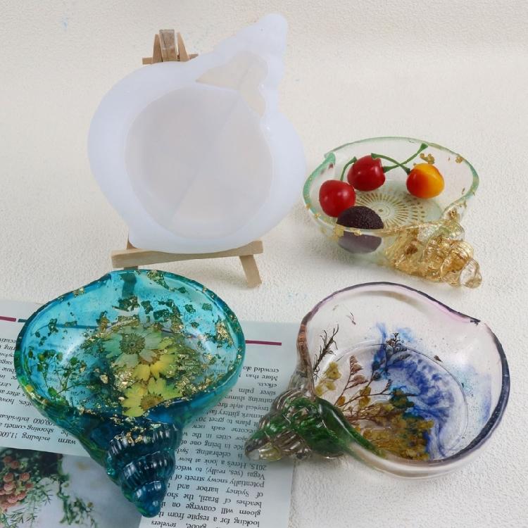 Versatile Silicone Mold DIY Storage Box Making Mould Lovely Conch Shaped Moulds