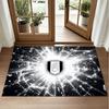Fulham Voetbal Design Kristalfluweel Tapijt Zacht Decoratief Matje voor Slaapkamer Entree