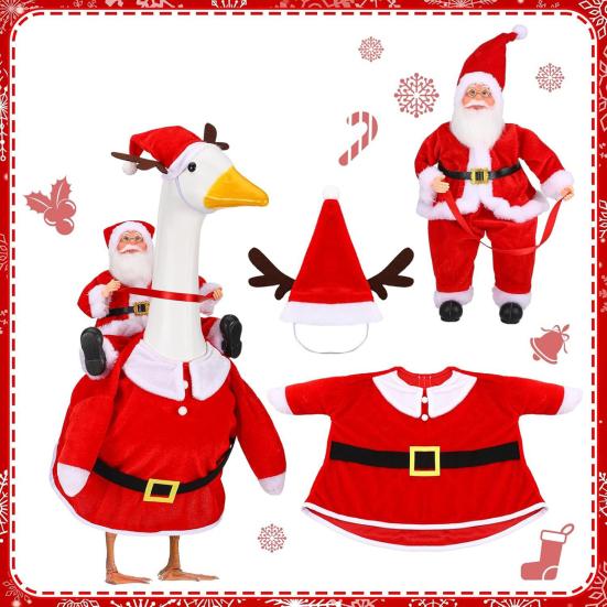Mrs Claus Goose Outfits for 23 Inch Cement or Plastic