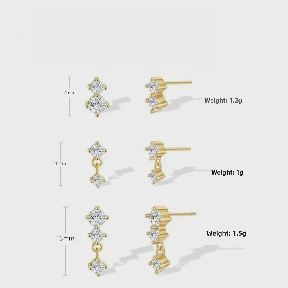 Elegante Geometrische Diamant Ohrknorpelstecker: Hochwertiger europäischer und amerikanischer Modeschmuck