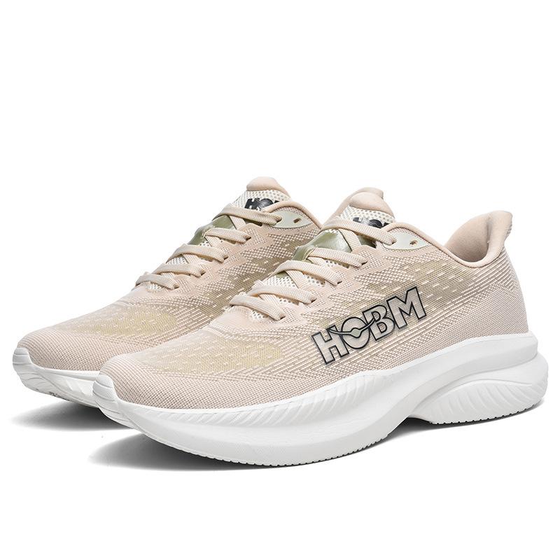 

Running shoes ultra-light shock-absorbing autumn breathable plus size professional running sneakers 39 бежевый
