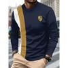 New Autumn Men Round-neck Casual Streetwear Loose and Fashionable Sportswear Letter-patterned Creative Long-sleeved T-shirt