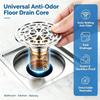 Stainless Steel Universal Floor Drain Core Odor Proof Anti Clog Filter For Bathroom Shower Kitchen Use