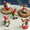 Christmas Figurine Figure Decors Resin Santa Clauses Statue Christmas Decorative Figurines Table Centerpiece for Holiday