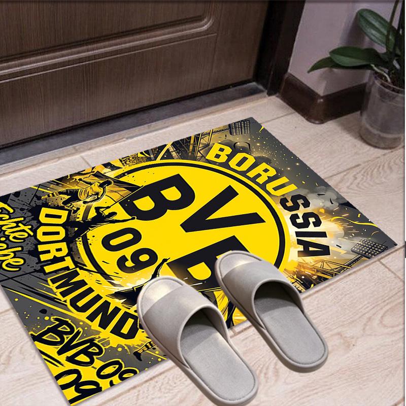 Borussia DortmundBVB Pattern Rug, Indoor/Outdoor Mat, for Picnic, Gameroom, Bedroom, Office, Living Room, Home Decor Carpet, Birthday Gift