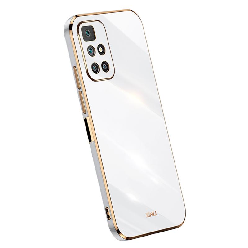 

XINLI For Xiaomi Redmi 10 4G (2021)/Redmi 10 2022 4G/Redmi 10 Prime/Redmi Note 11 4G (MediaTek) Phone Case with Electroplating Edge White