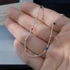 Autumn And Winter Collarbone Chain Sweet Cool Wind Enamel Drop Glaze Rainbow Bean Necklace Dopamine Stacked Snake Bone Chain Neck Chain