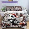 3Pcs Christmas Nightmare Before Bedding Set Quilt Cover Pillowcase Home Christmas Xmas Halloween Gift 1 Duvet Cover 2 Pillowcase S921445