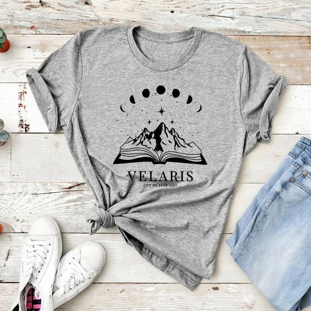 Velaris T-Shirts The Night Court Shirt A Court of Thorn and Roses Court of Dreams T Shirts Women's Short Sleeve Graphic Tees