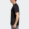 Adidas Solid Color Logo Running Casual Short-Sleeve T-Shirt Men Tops Black S98742