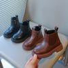 Vintage Children Tube Boots Black Brown Platform Kids Cotton Chimney Boot for Girl Baby Toddler Child Boy Shoes Keep Warm I07221