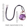 Natural Healing Stone Amethyst Irregulate Raw Stone Bronze Inlaid Pendants & Charms for Jewelry Making DIY Necklace Home Decor